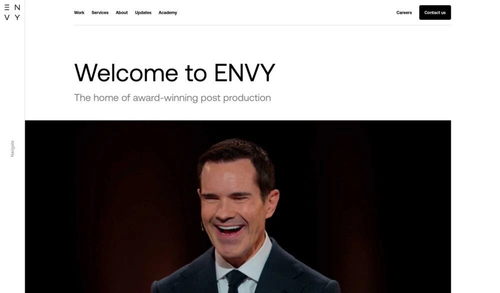 Image of the Envy website